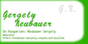 gergely neubauer business card